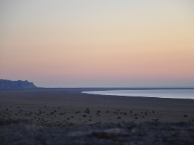 Sunset at the Aral Sea