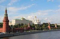 Moscow - Kremlin view (President's palace & Ivan the Great Belfry)