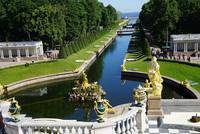 Panorama in Peterhof Lower Park