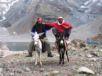 Mutnye Lakes - riding donkey