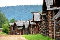 wooden architecture in Talzy open air museum